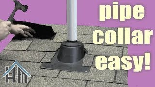 How to replace a roof pipe collar vent collar boot Easy [upl. by Akeyla]