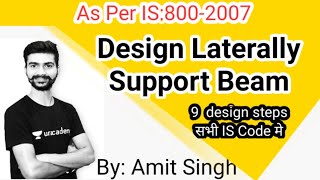 Design of Laterally Supported Beam Question by Amit Singh [upl. by Rundgren]