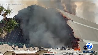 Asbestos detected in historic hangar fire debris in Tustin [upl. by Callas]