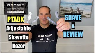 Parker PTABK Adjustable Shavette Razor Shave amp Review [upl. by Brita68]