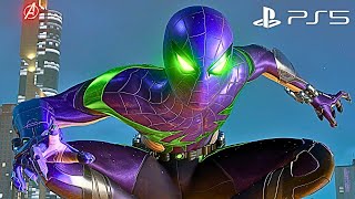 Spider Man Miles Morales PS5 Unlocking Purple Reign Prowler Suit and Last Sound Samples 4K HDR [upl. by Marius968]