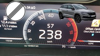 2024 Skoda Karoq 20 TDI 150hp 4x4 DSG  acceleration 0238kmh  Autobahn  4K [upl. by Rodnas]