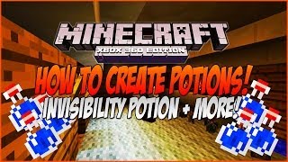 Minecraft How to Create Potions Invisibility Potion Night Vision Potion Xbox 360 Edition TU14 [upl. by Enajyram]