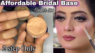 Affordable Bridal Base under 500 Step by Step Waterproof Base Banane ka Tarika [upl. by Calendre]