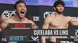 UFC weigh in  Ion Cutelaba vs Philipe Lins [upl. by Nona175]