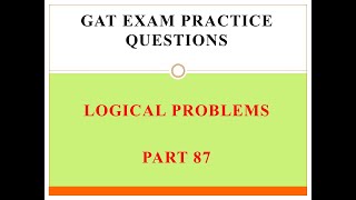 GAT Exam Practice Question Part 87 [upl. by Imim]