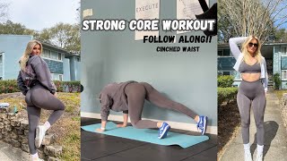 STRONG CORE WORKOUT  CINCHES WAIST FOLLOW ALONG WORKOUT [upl. by Nnayhs]