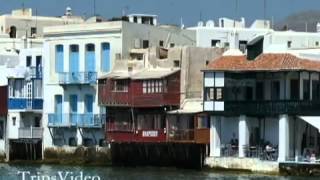 Greece Mykonos Town Walking Tour [upl. by Irrok]