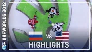 Russia  USA  Highlights  IIHFWorlds 2013 [upl. by Streeto909]