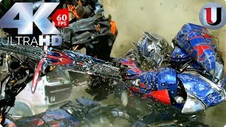 Optimus Prime vs Lockdown Final Battle Scene Transformers Age of Extinction 2014 CLIP IMAX 4K [upl. by Aicirtap]