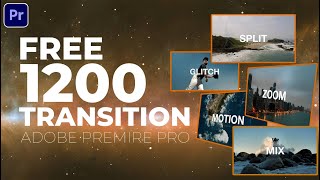 FREE 1200 Stunning Transition Pack for Premiere Pro [upl. by Anabahs]