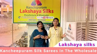 Kancheepuram Silk Sarees in the wholesale price in lakshaya silks I Eatpostshare [upl. by Ahsiya]