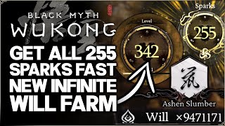 Black Myth Wukong  New Best 70 Sparks Per Hour Will Farm Guide  Unlock ALL Skills Level Up Fast [upl. by Hakvir]