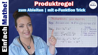 Ableitung einer Funktion mit Produktregel eFunktion bestimmen by einfach mathe [upl. by Erehc]