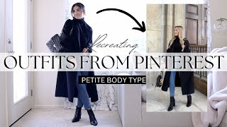 PETITE Body Type Recreating Pinterest Outfits For FALL  Petite Style Tips [upl. by Ainek540]