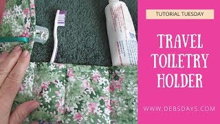 How to Sew a Homemade Roll Up Toiletry Travel Kit  Easy DIY Project [upl. by Woodford]