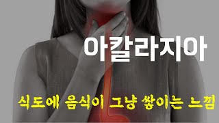 식도에 음식이 그냥 쌓이는 느낌 feat 아칼라지아 [upl. by Poucher326]