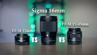 REVIEW of the SIGMA 16mm f14 EFM on the CANON M50  Worth buying [upl. by Eltotsira]