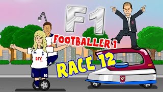 F1 RACE 12 Premier League Footballer 1 Race Man Utd 11 Arsenal Tottenham 32 West Ham and more [upl. by Rossen]