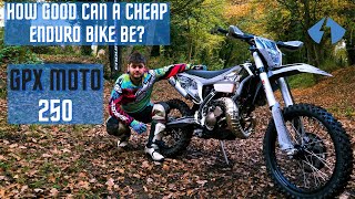 GPX Moto TSE 250R review 2022  Are Chinese enduro bikes any good First UK review [upl. by Xylia]