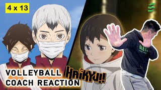 Volleyball Coach Reacts to HAIKYUU S4 E13  Karasuno meets Inarizaki at Spring Tournament [upl. by Enilesoj]