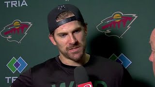 Marcus Foligno says Wild wanted to win in Montreal for Fleury [upl. by Yderf]