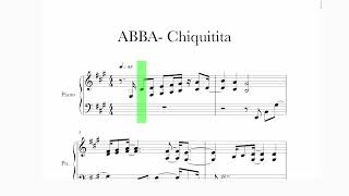 ABBA  Chiquitita Sheet Music [upl. by Haven418]