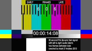 PAL lipsync test signal with audio idents [upl. by Zrike310]