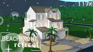 Bloxburg Beachfront Retreat full speedbuild  BlxBuilds [upl. by Manon]