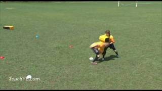 Rugby Drills  Shoulder Hit for front tackle [upl. by Dnarud]