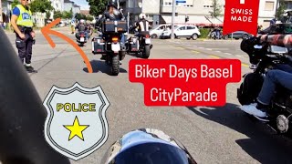 Biker Days Basel 2024 CityParade [upl. by Naujej691]