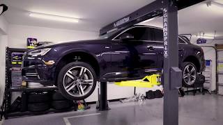 GrandPrix Home Garage Lift by BendPak for DIY [upl. by Ahtnamas]