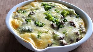 Low Carb Brokkoli Hackfleischauflauf Lowcarb Rezept  Kochnoob [upl. by Cornia]