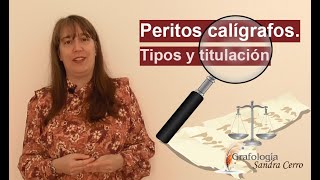 Peritos calígrafos Tipos y titulación [upl. by Prudy357]