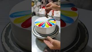 Multi Colour Cake  Multi Colour Combination Cake Design shorts youtubeshorts [upl. by Myrtie]