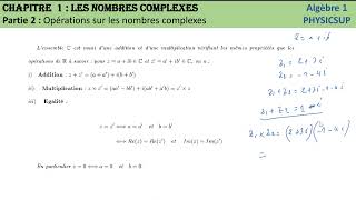 Les nombres complexes  Partie 2  Cours dalgèbre 1  Chapitre 1 les nombres complexes  SMPC S1 [upl. by Melborn391]