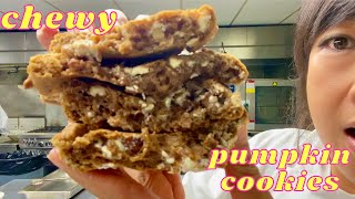 The best chewy pumpkin spiced cookie  Browned butter and sea salt gooey pumpkin cookies [upl. by Namzzaj]