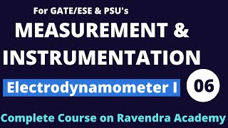 Measurement and Instrumentation  Lec 05  Electrodynamometer type instruments Part 1 for GATEESE [upl. by Spanjian808]