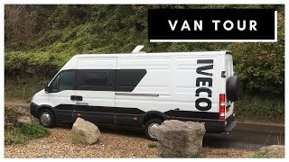 Our SelfBuild Van Tour  IVECO  Family of 5 [upl. by Gloriane]