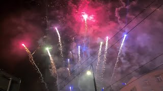 🇵🇱 Warszawa 2024 Polska Happy New Year 2024 Fireworks Szczęśliwego Nowego Roku 2024 4K [upl. by Asiak]