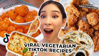 I Tried Viral TikTok Vegetarian Recipes 🥗 [upl. by Halbeib]