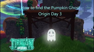 How to find the Pumpkin Ghost Origin Day 3 Roblox Dragon Adventures [upl. by Drahser]