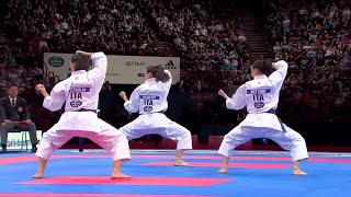 22 Karate Japan vs Italy Final Female Team Kata WKF World Karate Championships 2012 [upl. by Mathia]