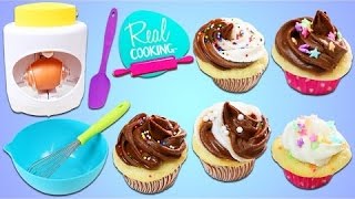 Real Cooking ULTIMATE BAKING Starter Set DIY Fun amp Easy Bake Your Own Sprinkles Cupcakes [upl. by Ecnerrat]