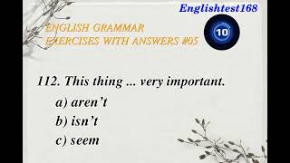 Test Grammar English 05 [upl. by Anilesor816]