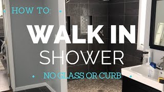 How to Build a Walk In Shower  Curbless  Durock Shower [upl. by Marco408]