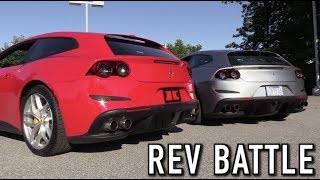 Supercar Rev Battle Ferrari Twin Turbo V8 vs Naturally Aspirated V12 [upl. by Torres]