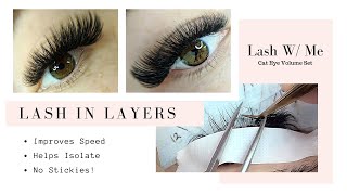 How To Lash In Layers  Cat Eye Volume Lash Artist Tips amp Tricks [upl. by Noscire]