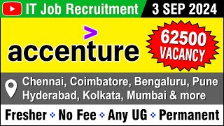 IT Job  Accenture INDIA  Recruitment 03 SEP 2024  IT amp Software Jobs  Vacancy  India  in Tamil [upl. by Stoneman]