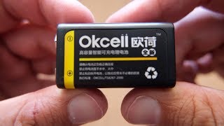 OKcell 9V 800mAh USB Rechargeable Lipo Battery [upl. by Indihar]